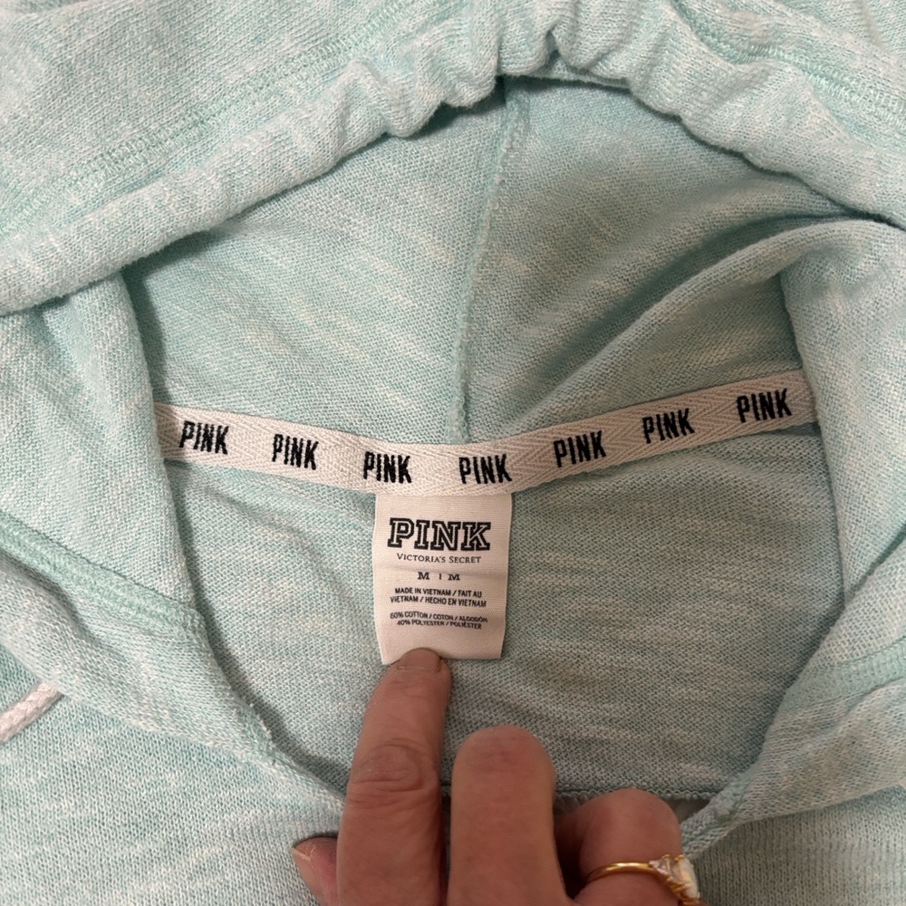 PINK Victoria's Secret Light Blue Hoodie - Picture 3 of 5